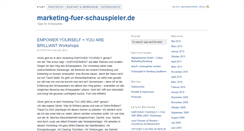 Desktop Screenshot of marketing-fuer-schauspieler.de