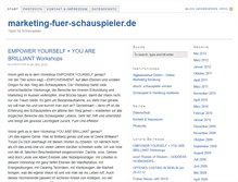 Tablet Screenshot of marketing-fuer-schauspieler.de